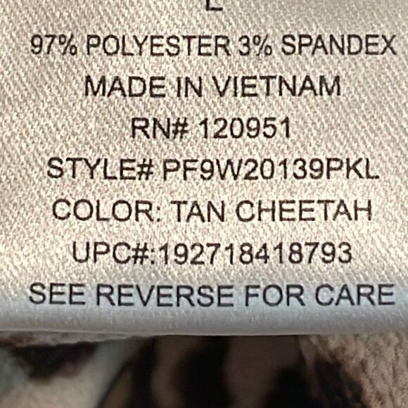 Pink Republic tan cheetah print long sleeve knot detail blouse L - Picture 9 of 9